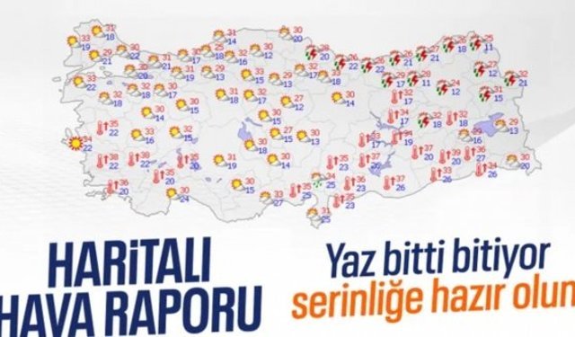 Türkiye'de sıcaklıklar mevsim normallerine geriliyor