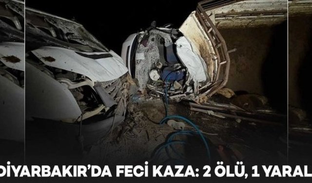 Diyarbakır’da biri hayvan yüklü iki kamyonet çarpıştı; 2 ölü, 1 yaralı