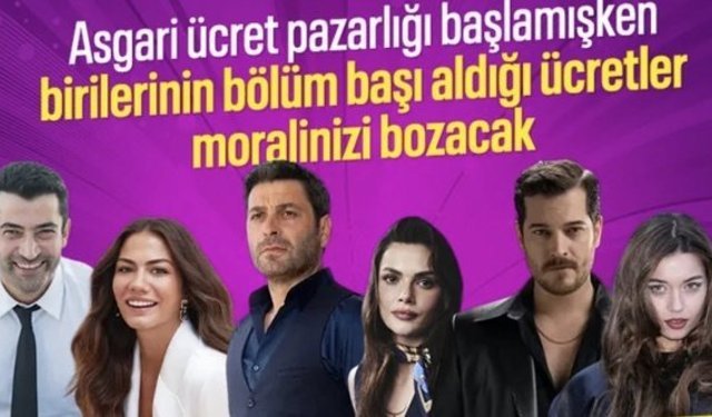 Dizilerde başrol oynayan oyuncuların aldığı ücretler