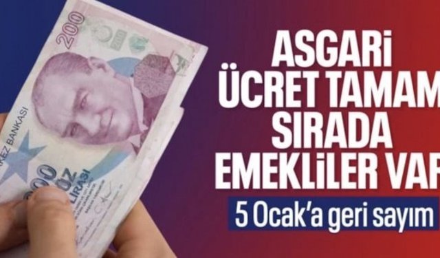 Asgari ücret kararı sonrası gözler memur ve emekli zammında: 5 Ocak'ta belli olacak