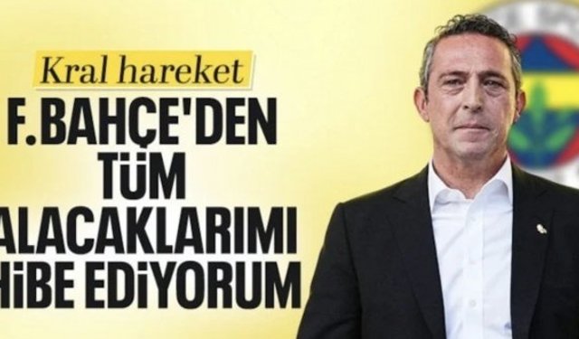 Ali Koç'tan Fenerbahçe'ye büyük fedakarlık
