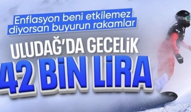 Sömestirde Uludağ'da bir gece 42 bin TL