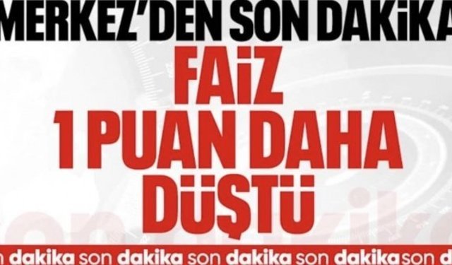SON DAKİKA: TCMB, Ocak 2026’da politika faizini yüzde 37’ye indirdi