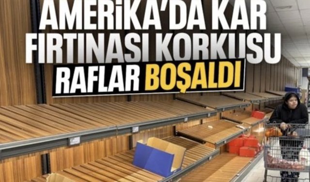 Yoğun kar ve dondurucu soğuk beklenen ABD'de süpermarketler boşaldı