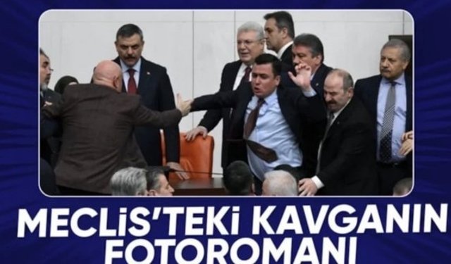 Meclis'teki yumruklu kavga fotoğraf karelerinde