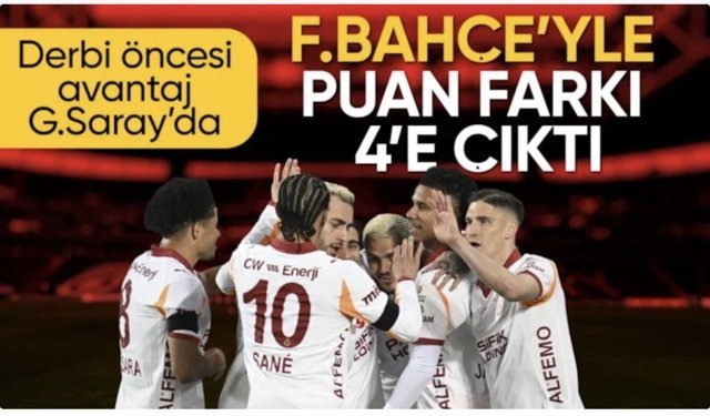 Galatasaray, Fenerbahçe ile puan farkını 4'e yükseltti