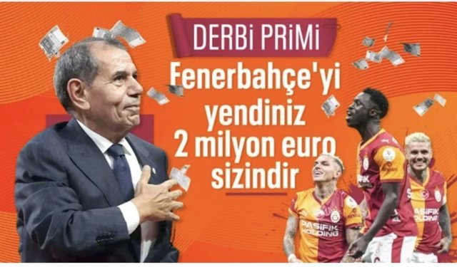 Galatasaray'da futbolculara derbi primi müjdesi