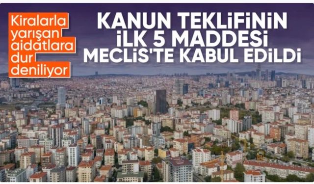 TBMM'de fahiş aidat düzenlemesi: Kanun teklifinin ilk 5 maddesi kabul edildi