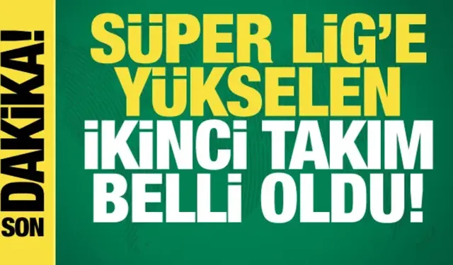 Son dakika: Süper Lig'e yükselen son takım belli oldu!