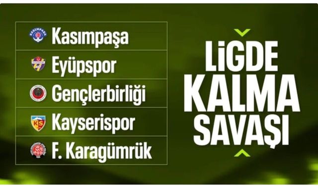 Süper Lig'de küme düşme hattı büyük heyecana sahne oluyor
