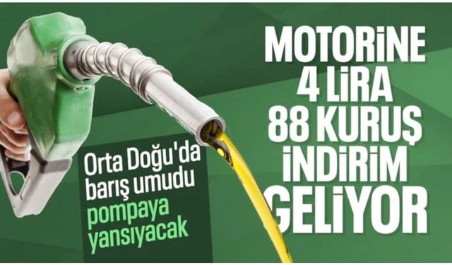 Petrol fiyatları çakıldı: Motorine 4 lira 88 kuruşluk indirim bekleniyor