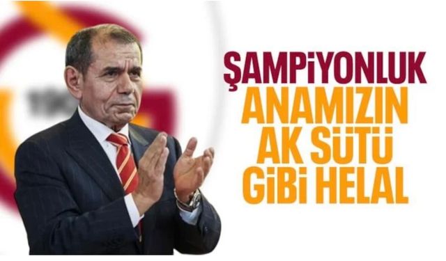 Dursun Özbek'ten şampiyonluk açıklaması: Anamızın ak sütü gibi helal