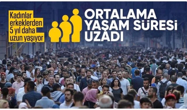 Türkiye'de beklenen yaşam süresi 78,5 yıla ulaştı