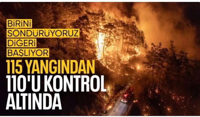 Orman Bakanı Yumaklı: 115 yangından 110'u kontrol altında