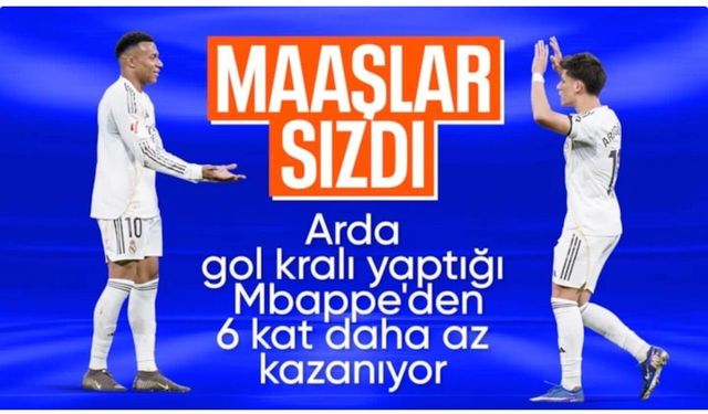 Real Madrid'in maaş tablosu ortaya çıktı: Arda Güler'in kazandığı rakam belli oldu...
