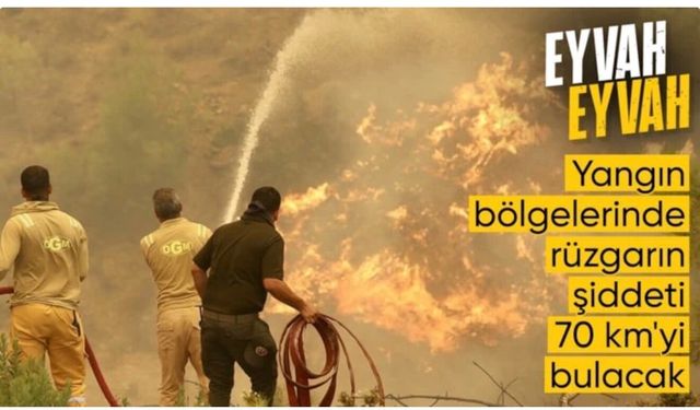 Şiddetli rüzgar orman yangınlarını harlıyor: Saatte 70 kilometreye ulaşacak