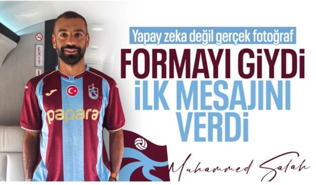 Salah formayı giydi mesajı verdi: Bize her yer Trabzon