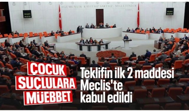 Suça sürüklenen çocuklara ilişkin teklifin ilk 2 maddesi kabul edildi