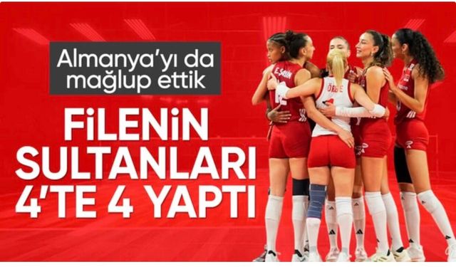 A Milli Kadın Voleybol Takımı, Almanya'yı devirdi