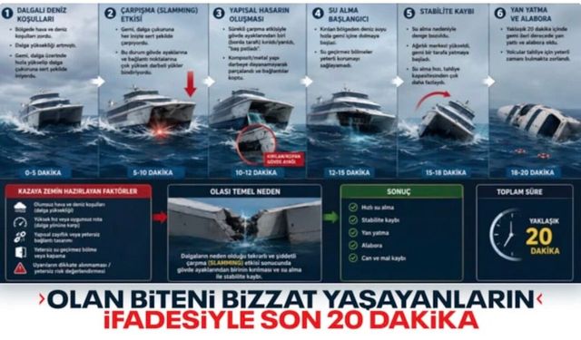 Girne açıklarında yolcu gemisi faciası: 20 dakikada alabora, 8 ölü, 18 kayıp