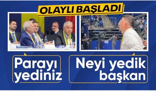 Fenerbahçe Olağan Mali Genel Kurulu'nda gerginlik!