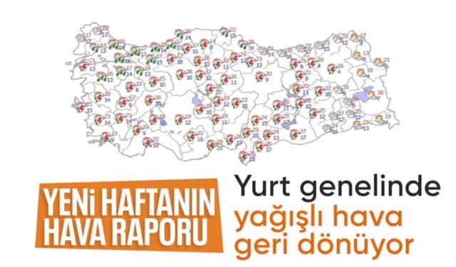 Meteoroloji duyurdu: Yeni haftada yağışlar yurt geneline yayılacak