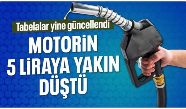 Motorine 4,90 lira indirim geldi: Pompa fiyatları yine değişti