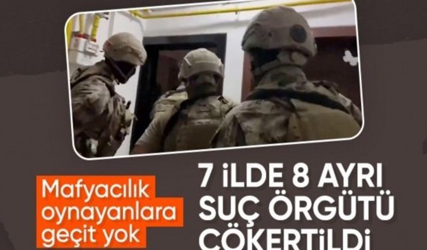 8 ayrı suç örgütüne Kuyu-32 ve -Kuyu-33 operasyonu: 95 kişi yakalandı