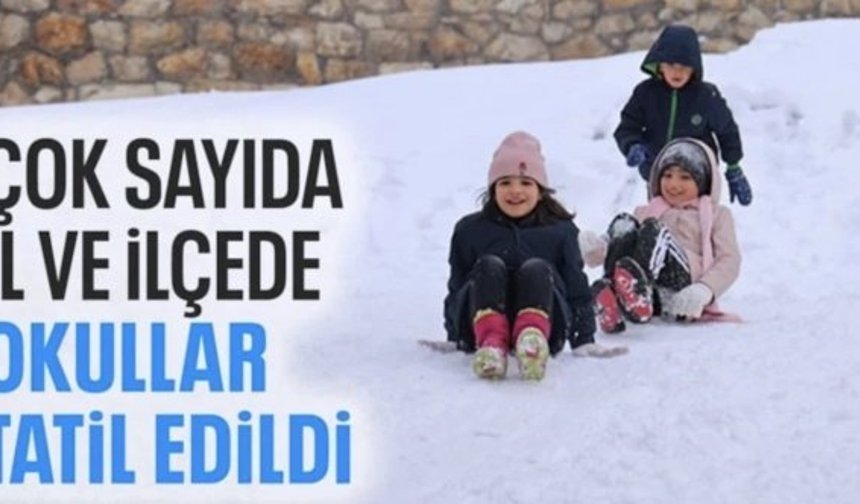 Kar yağışı nedeniyle birçok ilde 12 Ocak'ta eğitime ara verildi