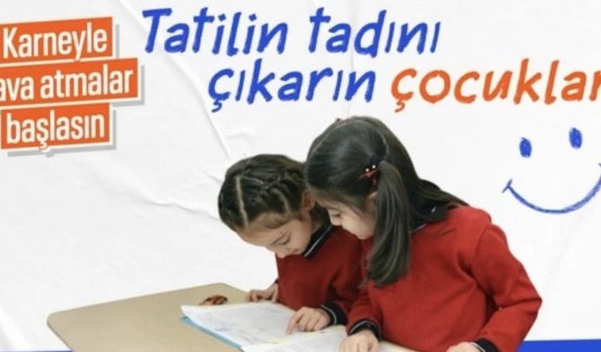 Okullarda yarıyıl tatili için son ders zili bugün çalacak
