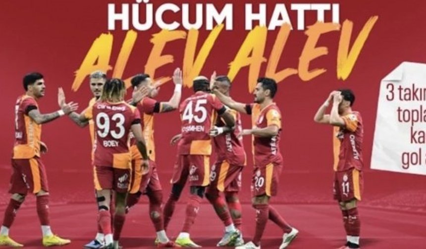 Galatasaray'dan dikkat çeken hücum istatistiği: 3 takımın toplam gol sayısını geçti!