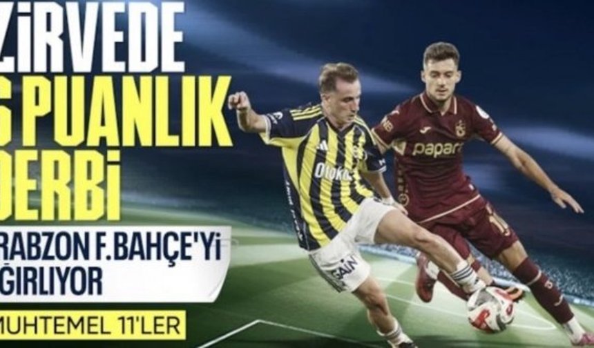 Trabzonspor - Fenerbahçe: Muhtemel 11'ler