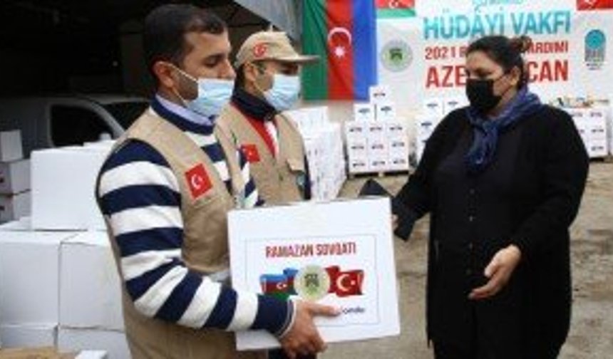 Türk hayırseverlerden Azerbaycan'da ihtiyaç sahibi ailelere ramazan yardımı