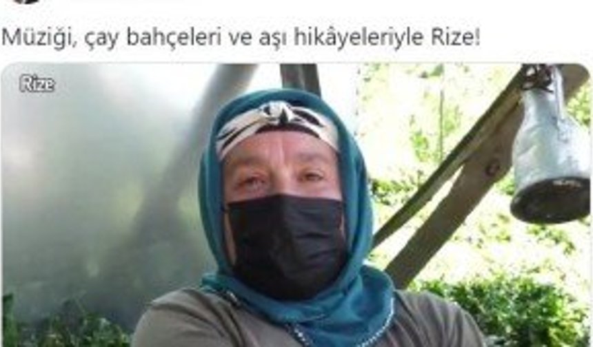 Sağlık Bakanı Koca, Rize’de çay bahçesinde aşılama işlemini paylaştı