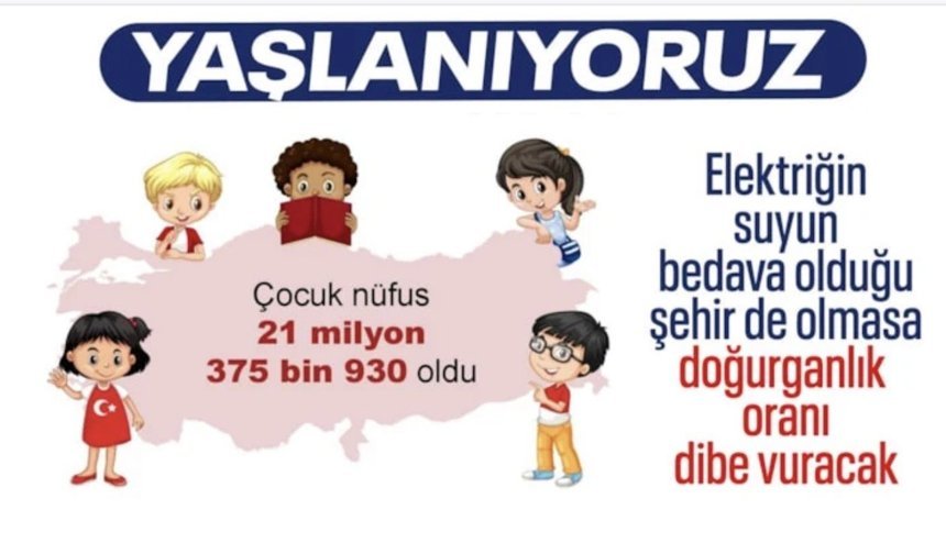 Türkiye nüfusunun yüzde 24,8'ini çocuk nüfus oluşturdu