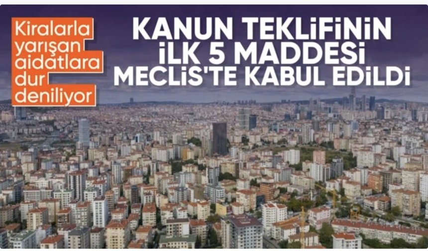TBMM'de fahiş aidat düzenlemesi: Kanun teklifinin ilk 5 maddesi kabul edildi