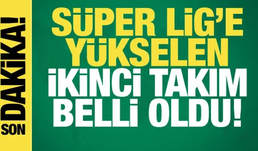 Son dakika: Süper Lig'e yükselen son takım belli oldu!