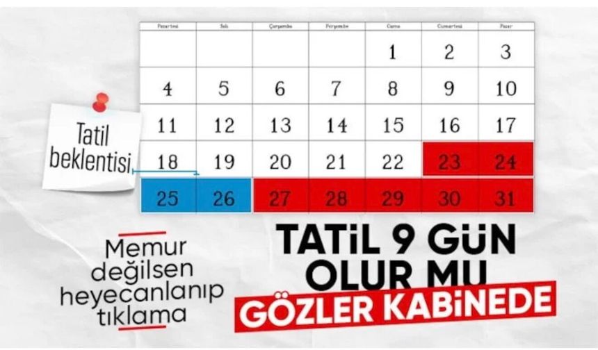 Mehmet Nuri Ersoy yanıtladı! Kurban Bayramı tatili 9 gün mü olacak?