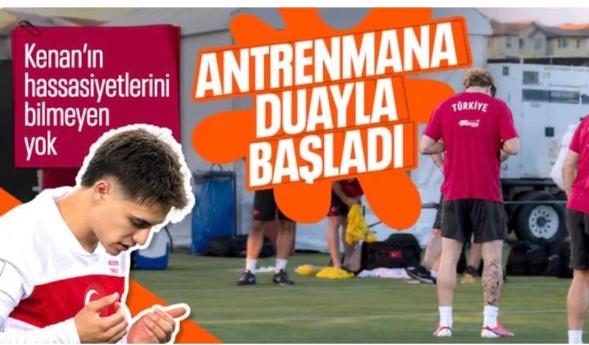 Kenan Yıldız'dan antrenman öncesinde dua