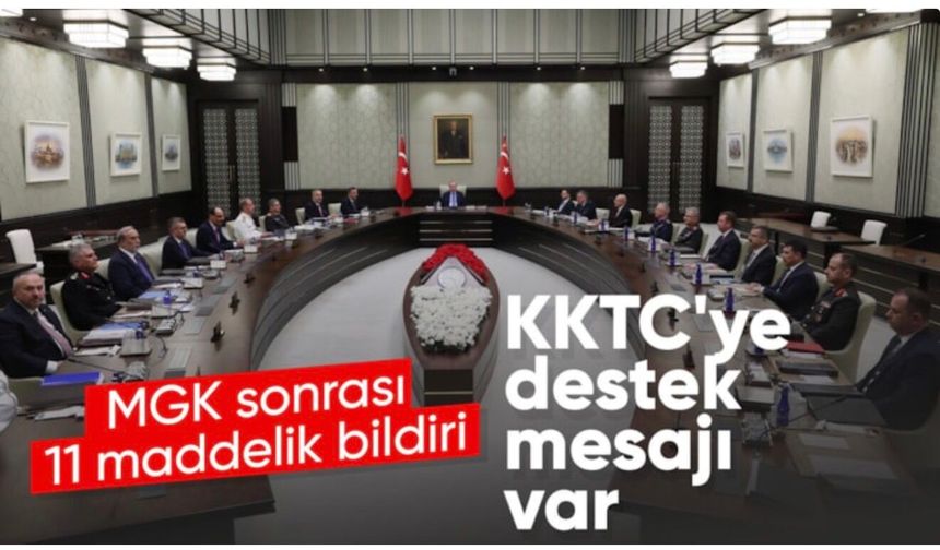 MGK toplantısı sonrası 11 maddelik açıklama