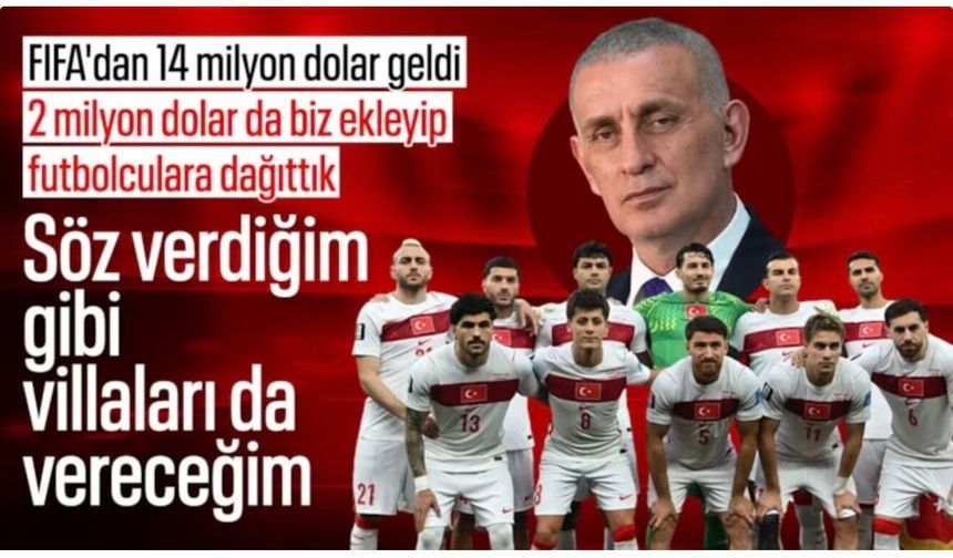 TFF Başkanı İbrahim Hacıosmanoğlu: Futbolculara o villaları vereceğim, 16 milyon prim dağıttık