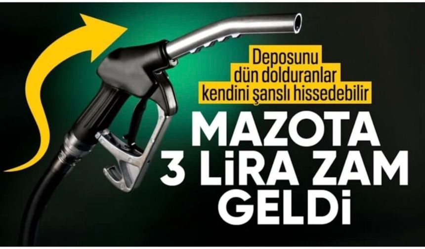 Motorine 3,10 TL zam geldi: 70 lira sınırını aştı