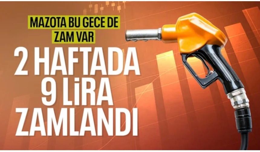 Motorine yeni fiyat artışı: Bu gece pompaya yansıyacak