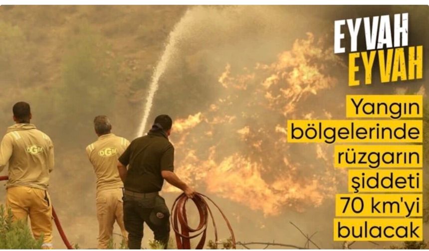 Şiddetli rüzgar orman yangınlarını harlıyor: Saatte 70 kilometreye ulaşacak