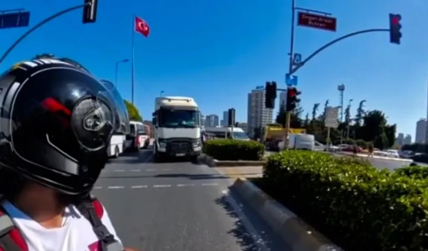 İstanbul'da tırın kör noktasında kalan kadın son anda kurtuldu