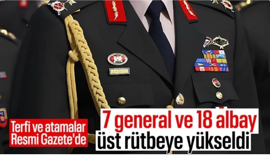 TSK, Jandarma ve Sahil Güvenlik'te atama ve terfiler Resmi Gazete'de