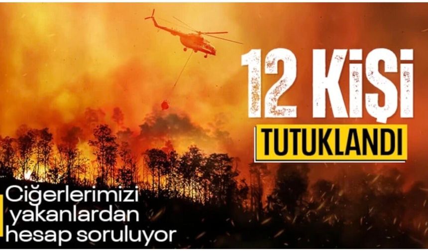 Akın Gürlek duyurdu: Orman yangınlarına ilişkin 12 tutuklama