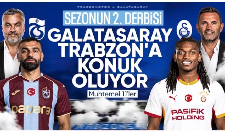Trabzonspor - Galatasaray: Muhtemel 11'ler