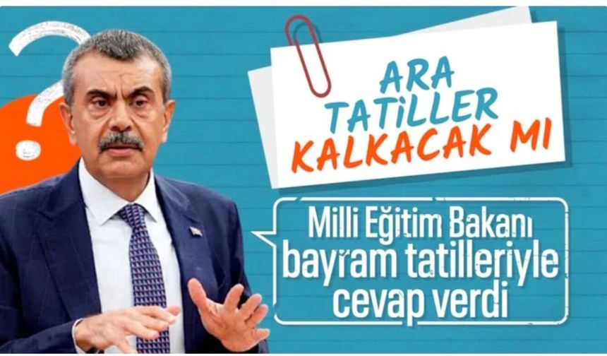 Yusuf Tekin'den 'ara tatil' açıklaması: Takvime göre değişebilir