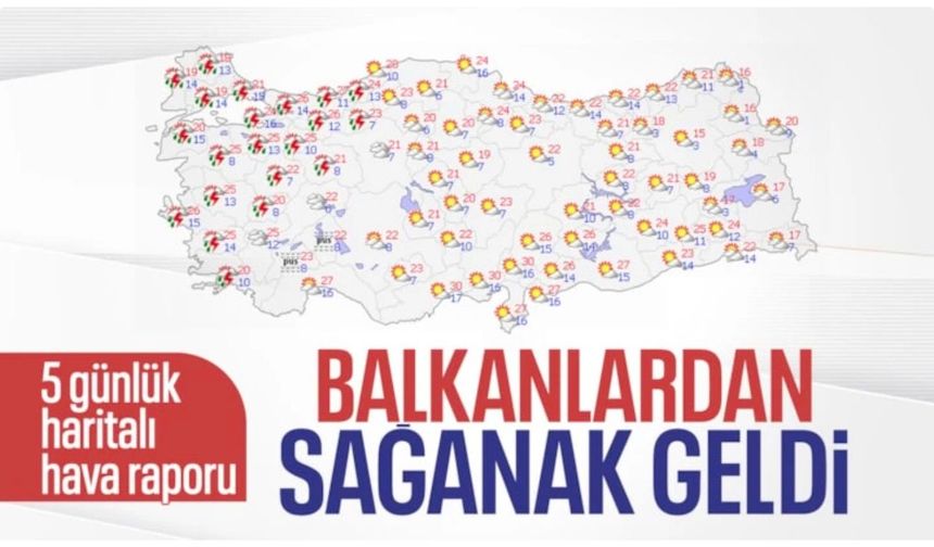 Yağmurlu hava Trakya'dan giriş yaptı: İstanbul'a geliyor